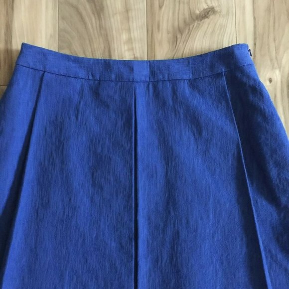 NEW Brooks Brothers Blue Box Pleated Skirt Size 6 Women Lined Pockets Preppy - Picture 4 of 8